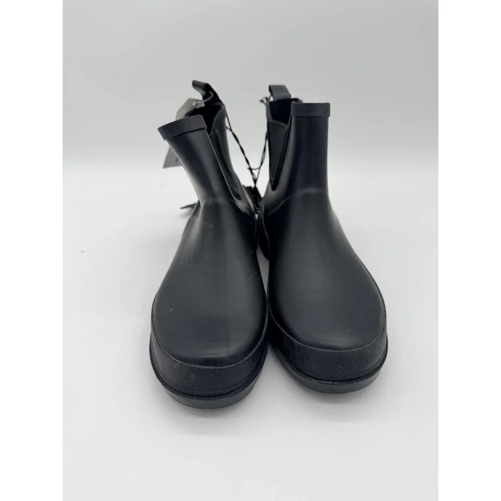 Time And Tru Boots Womens Size 6 Black Chelsea Rain Pull On Water Resistant